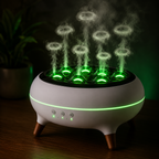 Diffuseur d’huiles essentielles 350 ml à effet flamme avec télécommande et LED 7 couleurs