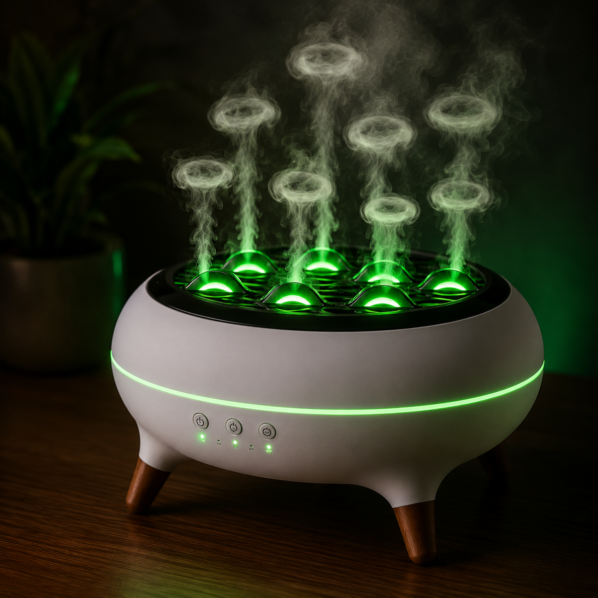 Diffuseur d’huiles essentielles 350 ml à effet flamme avec télécommande et LED 7 couleurs