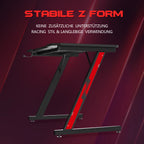 Gaming desk 80x52 cm, gaming desk, PC table with headphones hook and carbon fiber coating