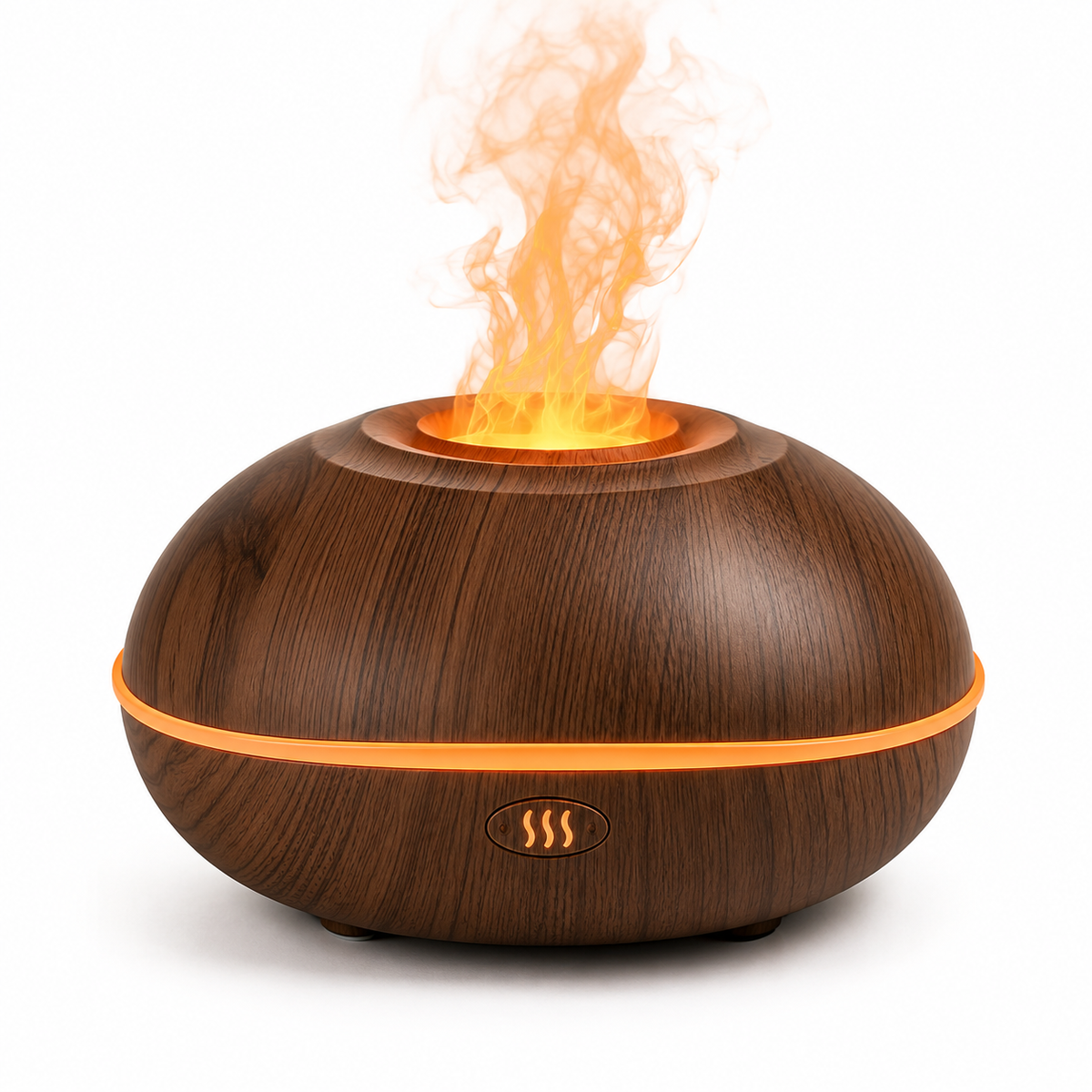 Diffuseur d’huiles essentielles à effet flamme et éclairage LED, à ultrasons