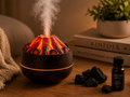 Volcano Flame Aroma Diffuser – Humidificateur ultrasonique d'huiles essentielles avec lumière LED