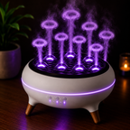 Diffuseur d’huiles essentielles 350 ml à effet flamme avec télécommande et LED 7 couleurs