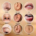 13pcs Stainless Steel Piercing Taper Tool Professional Earring Tool Puncture Connecting Pin Earring Applicator