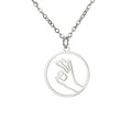 Skyrim Palm Pendant Necklace Family Mom Gift Men and Women Stainless Steel Pendant Jewelry Fashion Trend