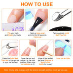 TWOING 8g Clear Solid Nail Tips Gel Long-Lasting Strong Adhesion UV/LED Building Gel pour ongles Home Salon Manucure DIY Design
