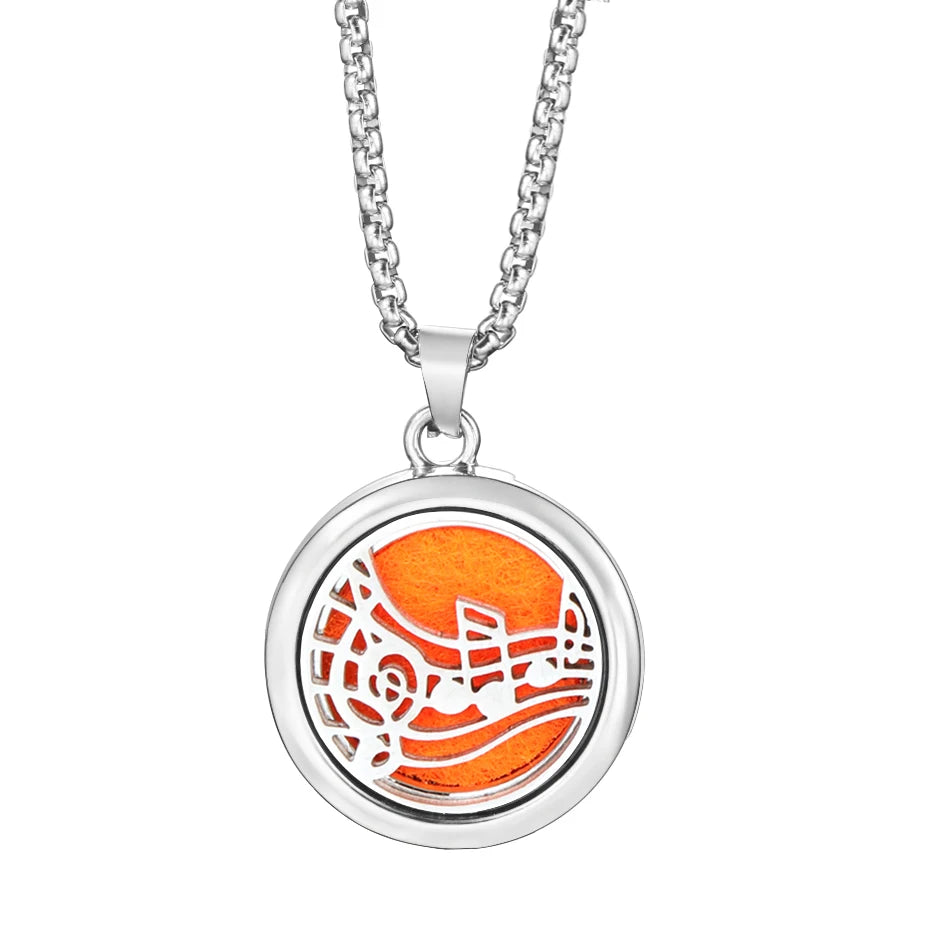Trendy 20mm Tree of Life Stainless Steel Aromatherapy Lockets Insert Pad Perfume Pendant Necklace Essential Oil Diffuser Jewelry