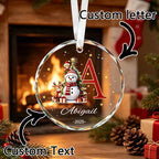 Customized Personalized Christmas Ornaments, Customizable Christmas Hangings with Letters and Names, Christmas Tree Hanging Decorations, Meaningful Holiday Gifts for Family and Friends, and a Way to Preserve the Beautiful Chr