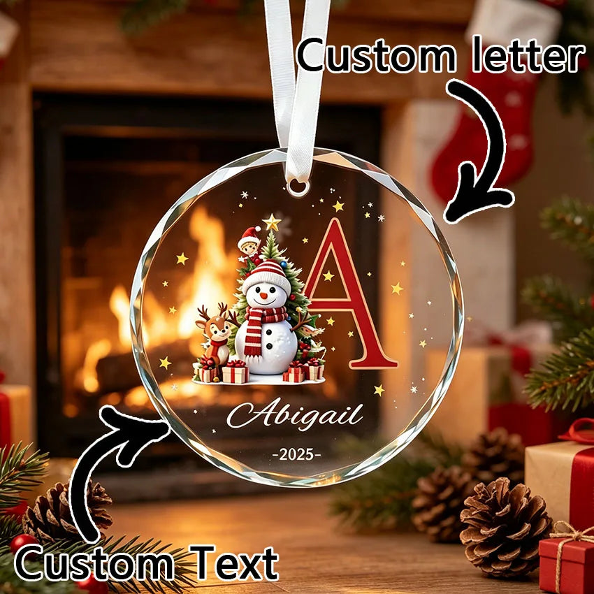 Customized Personalized Christmas Ornaments, Customizable Christmas Hangings with Letters and Names, Christmas Tree Hanging Decorations, Meaningful Holiday Gifts for Family and Friends, and a Way to Preserve the Beautiful Chr