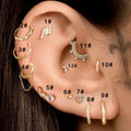 Piercing Hoop Earring for Women Rook Lobe Cartilage Heart Ear Percing Tragus Helix Chain Earring Stainless Steel Jewelry CC149