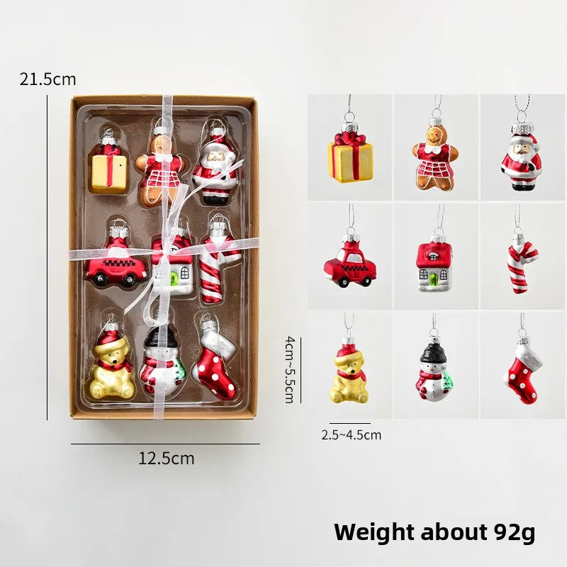 Christmas Glass Snowman Ornament New Xmas Tree Hanging Decor Gift for Holiday Santa Claus Outdoor Christmas Decorations