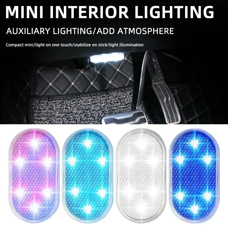 Mini Lampe de Lecture LED pour Intérieur de Voiture avec Capteur Tactile, Aimants de Plafond, Recharge USB, Éclairage d’Ambiance
