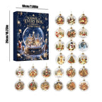 Christmas Countdown Ornaments Reusable 24 Day Classic 2D Flat Keepsake Acrylic for Homeowners Adults Window Wall Door Frame