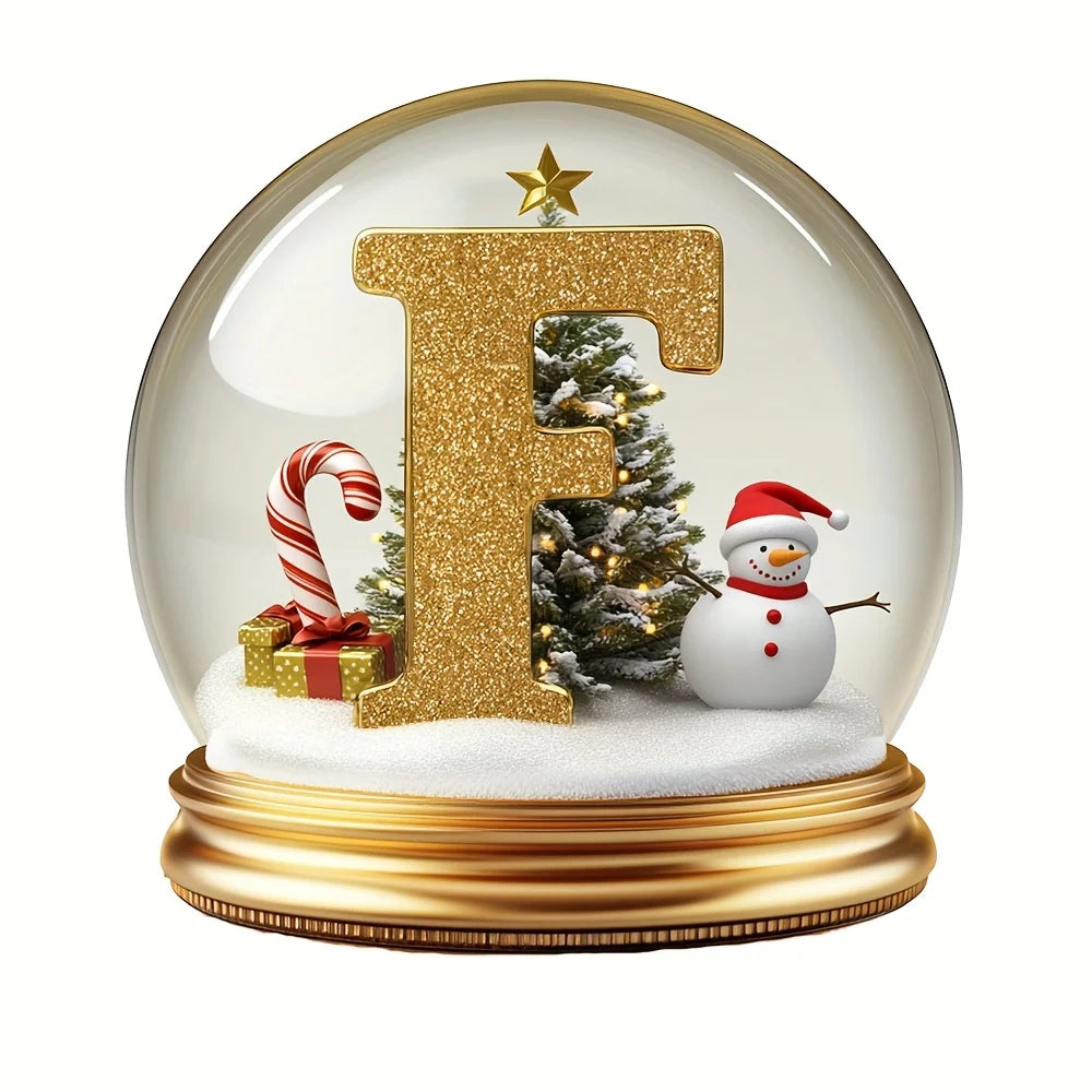 Décoration de sapin de Noël Lettres assorties Ornement de bureau Décoration portrait de famille Décoration de vacances maison de campagne Décoration de bureau acrylique