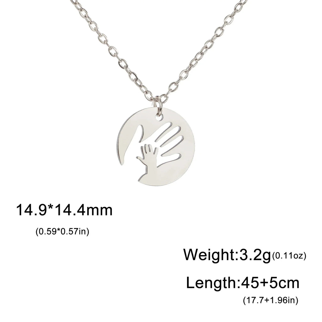 Skyrim Palm Pendant Necklace Family Mom Gift Men and Women Stainless Steel Pendant Jewelry Fashion Trend
