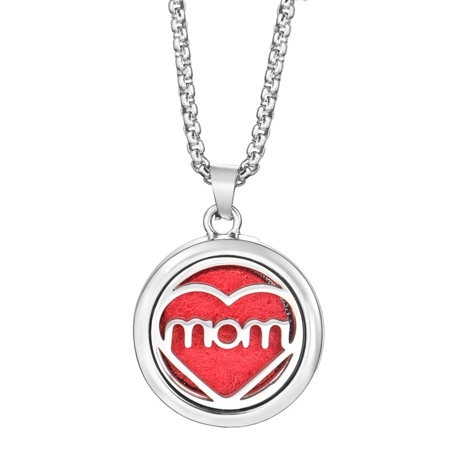 Trendy 20mm Tree of Life Stainless Steel Aromatherapy Lockets Insert Pad Perfume Pendant Necklace Essential Oil Diffuser Jewelry