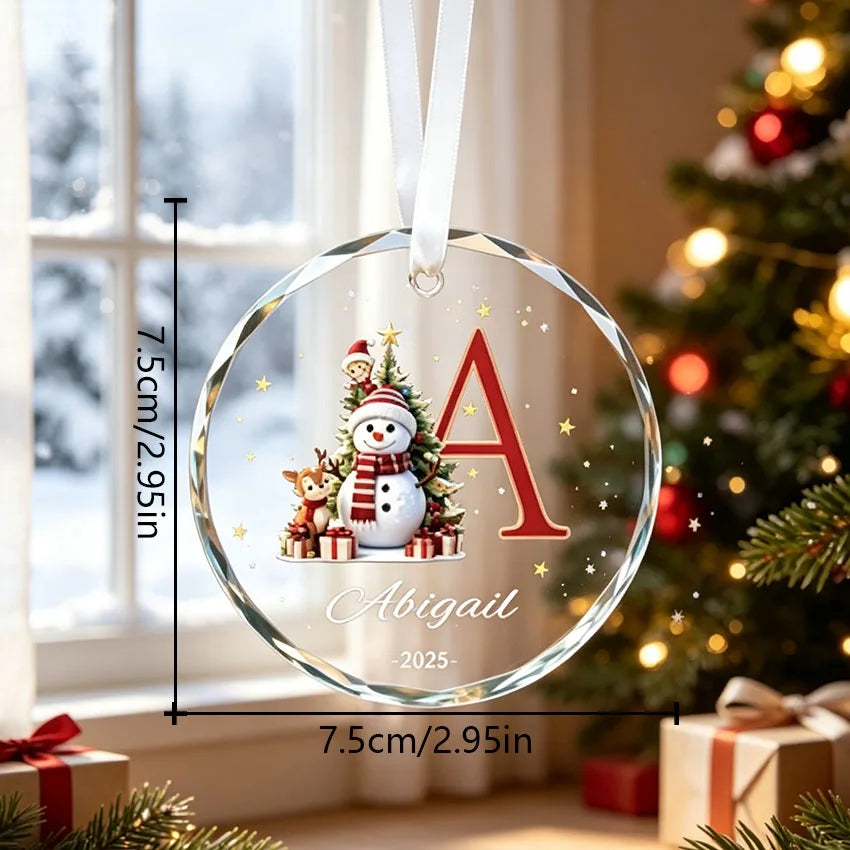 Customized Personalized Christmas Ornaments, Customizable Christmas Hangings with Letters and Names, Christmas Tree Hanging Decorations, Meaningful Holiday Gifts for Family and Friends, and a Way to Preserve the Beautiful Chr