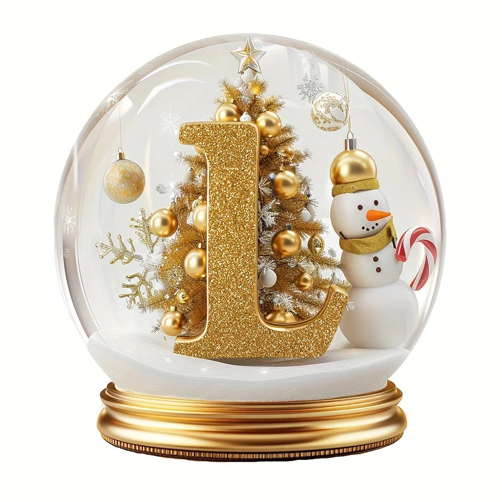 Décoration de sapin de Noël Lettres assorties Ornement de bureau Décoration portrait de famille Décoration de vacances maison de campagne Décoration de bureau acrylique