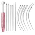 13pcs Stainless Steel Piercing Taper Tool Professional Earring Tool Puncture Connecting Pin Earring Applicator