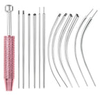 13pcs Stainless Steel Piercing Taper Tool Professional Earring Tool Puncture Connecting Pin Earring Applicator