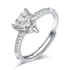 925 Sterling Silver Classic Ring for Women Heart jewelry simple diamond ring imitation diamond women's ring R235