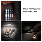 Car Interior Dome Light Finger Touch Sensor Mini LED Reading Lamp Car Roof Magnets USB Charging Atmosphere Lamp