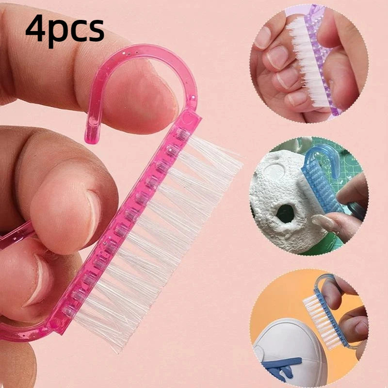 Nail Cleaning Brush Set Professional Salon Grade Dust Removal Small Brushes Nail Gap Cleaning Tool for Nail Art DIY Home Use