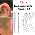 13pcs Stainless Steel Piercing Taper Tool Professional Earring Tool Puncture Connecting Pin Earring Applicator