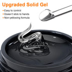 TWOING 8g Clear Solid Nail Tips Gel Long-Lasting Strong Adhesion UV/LED Building Gel pour ongles Home Salon Manucure DIY Design