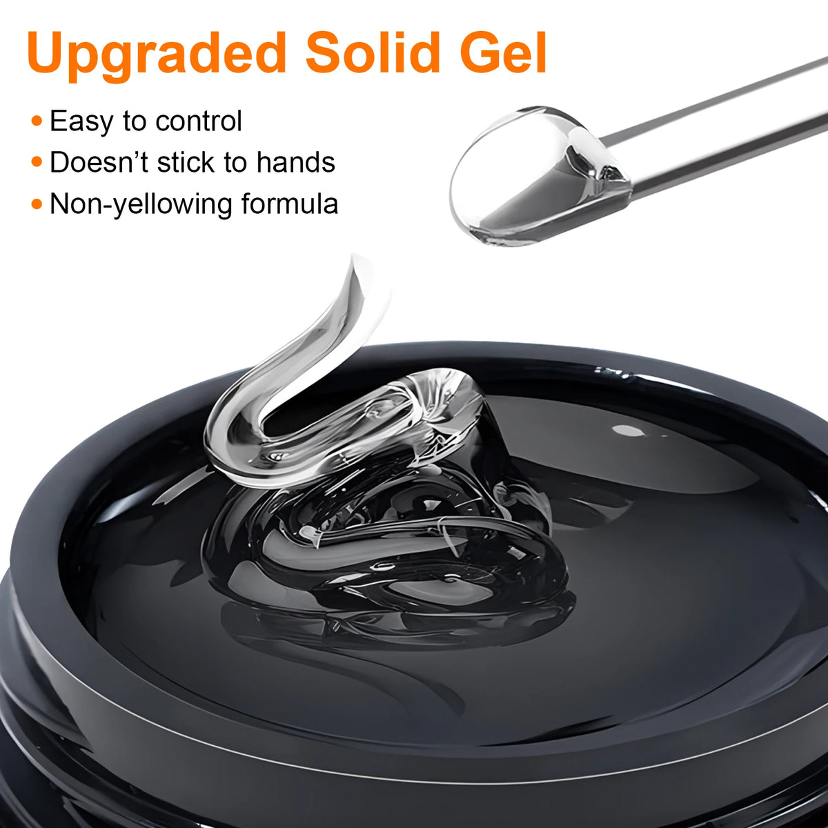 TWOING 8g Clear Solid Nail Tips Gel Long-Lasting Strong Adhesion UV/LED Building Gel pour ongles Home Salon Manucure DIY Design