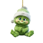 Creative Grinch Christmas Tree Decoration Green Hanging Ornament Cartoon Pendants Craft Holiday Thanksgiving Home Party Birthday