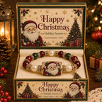 Christmas Bracelet Stretch Beaded Bracelet Christmas Tree Elk Stocking Charms Christmas New Years Gift Droshipping