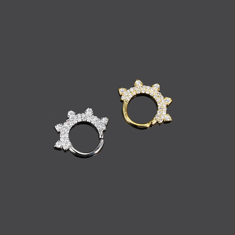 Piercing Hoop Earring for Women Rook Lobe Cartilage Heart Ear Percing Tragus Helix Chain Earring Stainless Steel Jewelry CC149