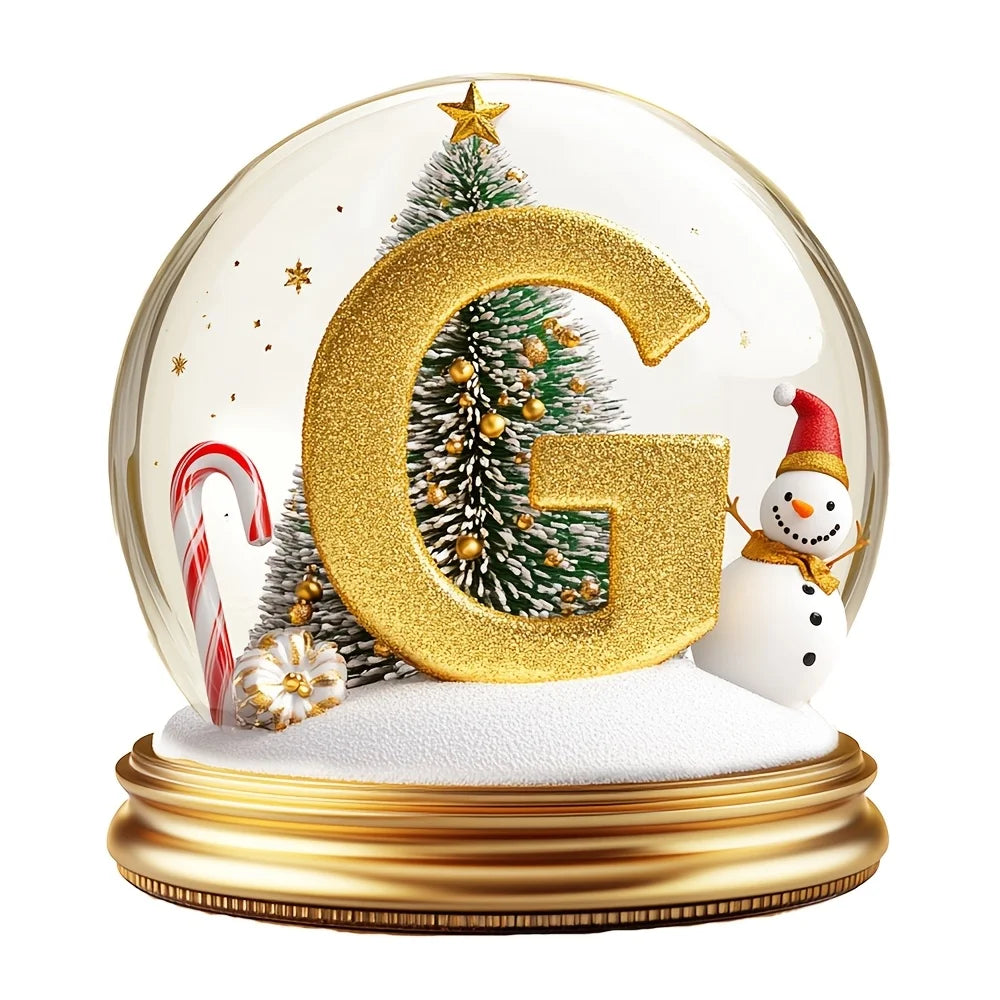 Décoration de sapin de Noël Lettres assorties Ornement de bureau Décoration portrait de famille Décoration de vacances maison de campagne Décoration de bureau acrylique