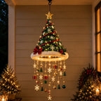 Christmas Hat LED Hanging Lamp Santa Hat String Light Pendant Ornaments Xmas Tree Wall Decor Party Window Decoration Light Gifts
