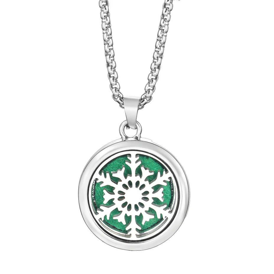 Trendy 20mm Tree of Life Stainless Steel Aromatherapy Lockets Insert Pad Perfume Pendant Necklace Essential Oil Diffuser Jewelry