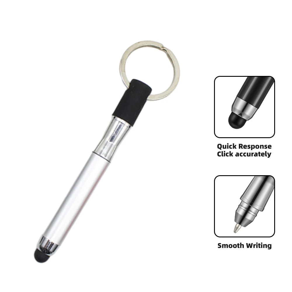 Mini 2 In 1 Touch Screen Stylus Ballpoint Pen Stylus Capacitive Pen Painting Pencil With Keychain For Iphone Huawei Android Phon