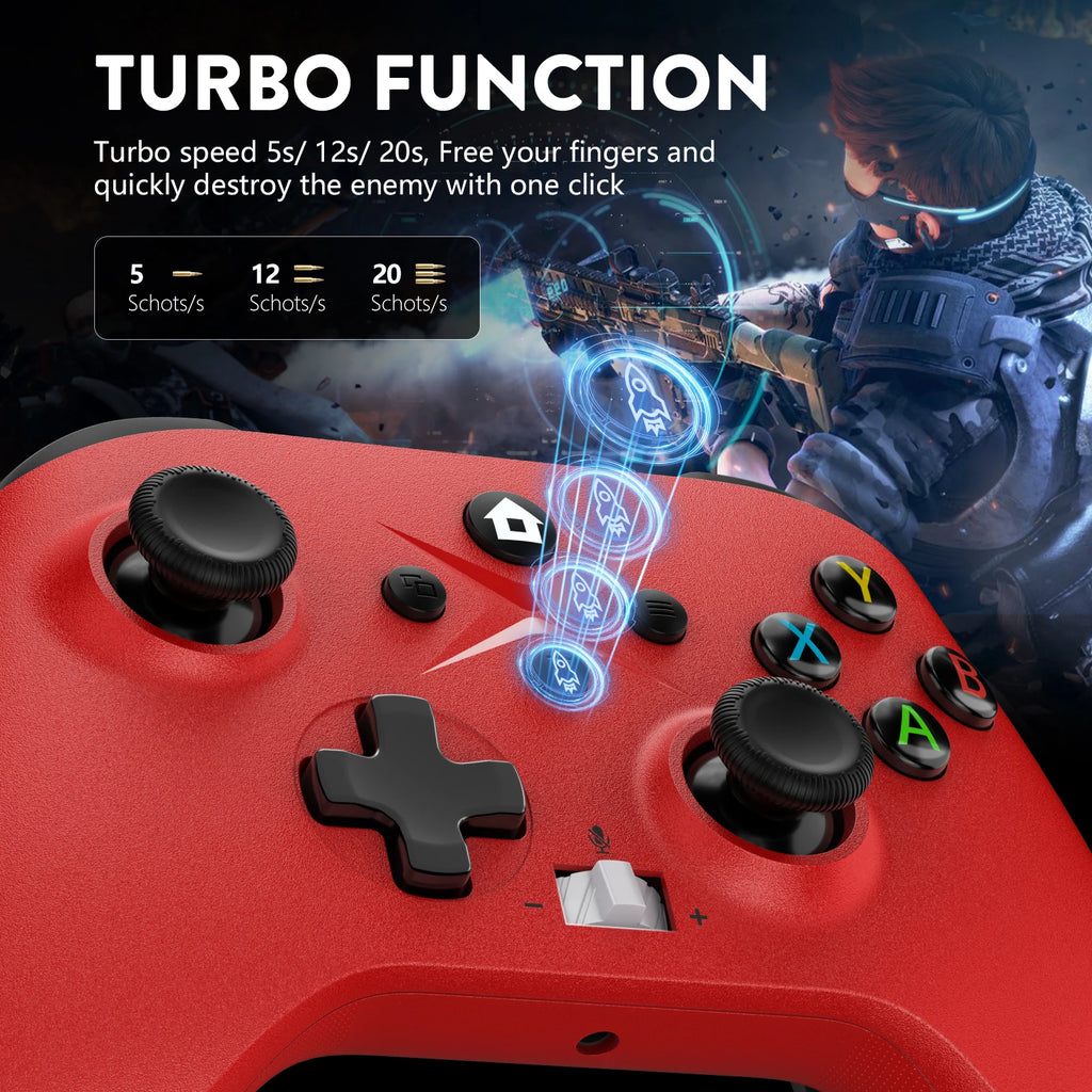 Gaming Gamepad Wireless For Xbox Controller, Xbox One Series S/X Console/PC Joystick Triggers Keys 6 Axis Gyro Turbo Function