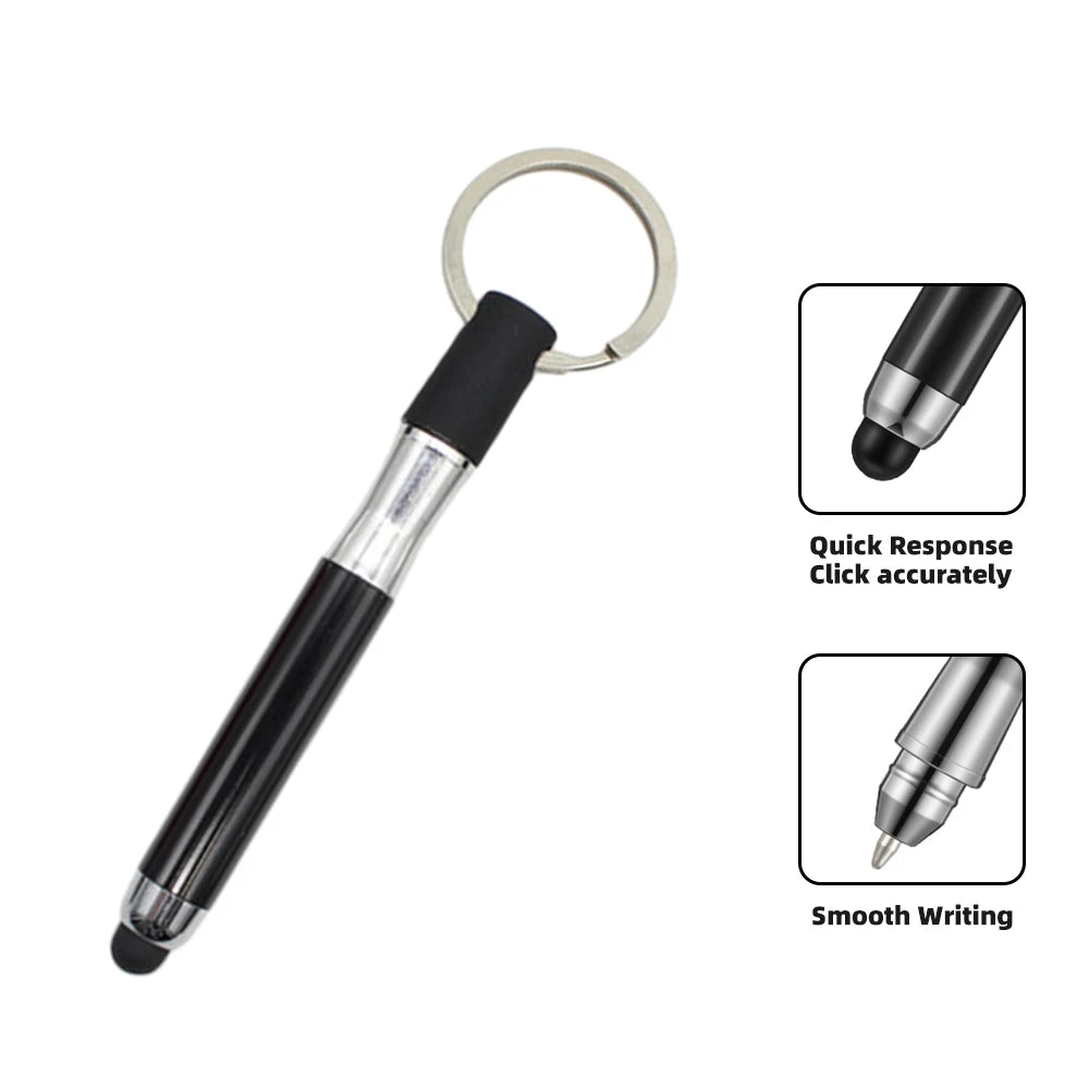 Mini 2 In 1 Touch Screen Stylus Ballpoint Pen Stylus Capacitive Pen Painting Pencil With Keychain For Iphone Huawei Android Phon