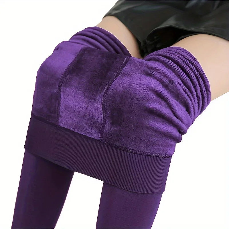 Women New Large Size Pantyhose with Extra Thick Fleece and One-piece Leggings Colored Tight Fitting Pantyhose