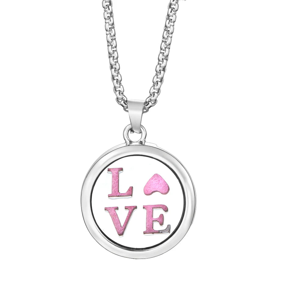 Trendy 20mm Tree of Life Stainless Steel Aromatherapy Lockets Insert Pad Perfume Pendant Necklace Essential Oil Diffuser Jewelry