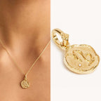 Stainless Steel 12 Constellations Symbol Pendant Geometric Star Sign Necklace Women Zodiac Sign Choker Jewelry Birthday Gifts