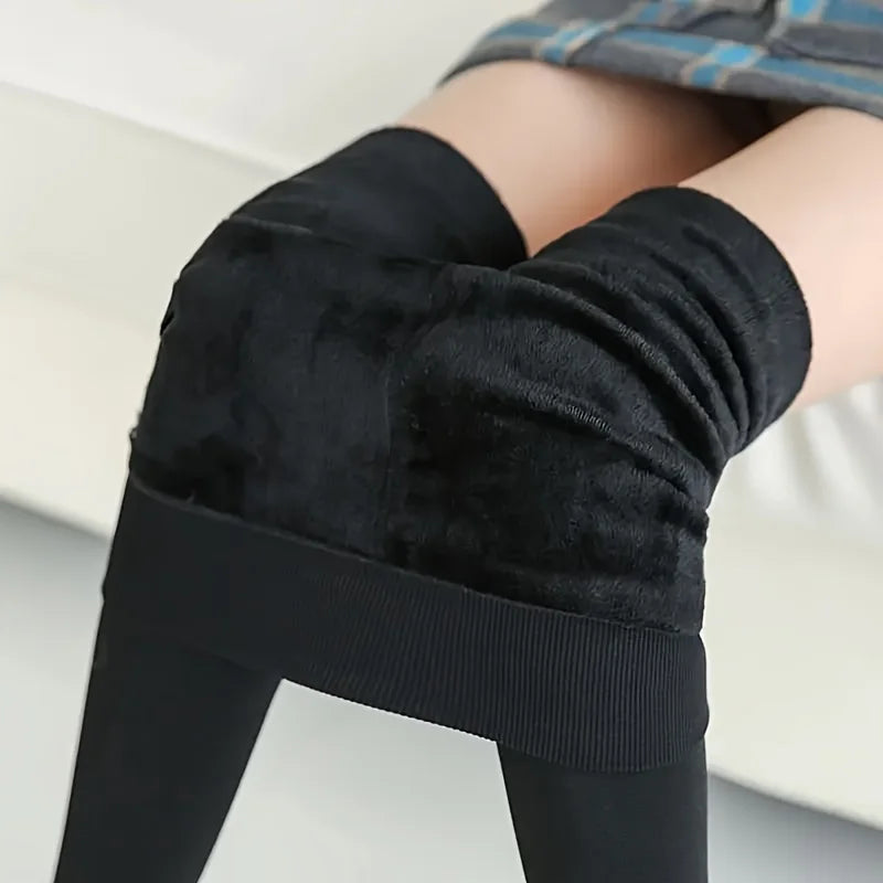 Women New Large Size Pantyhose with Extra Thick Fleece and One-piece Leggings Colored Tight Fitting Pantyhose