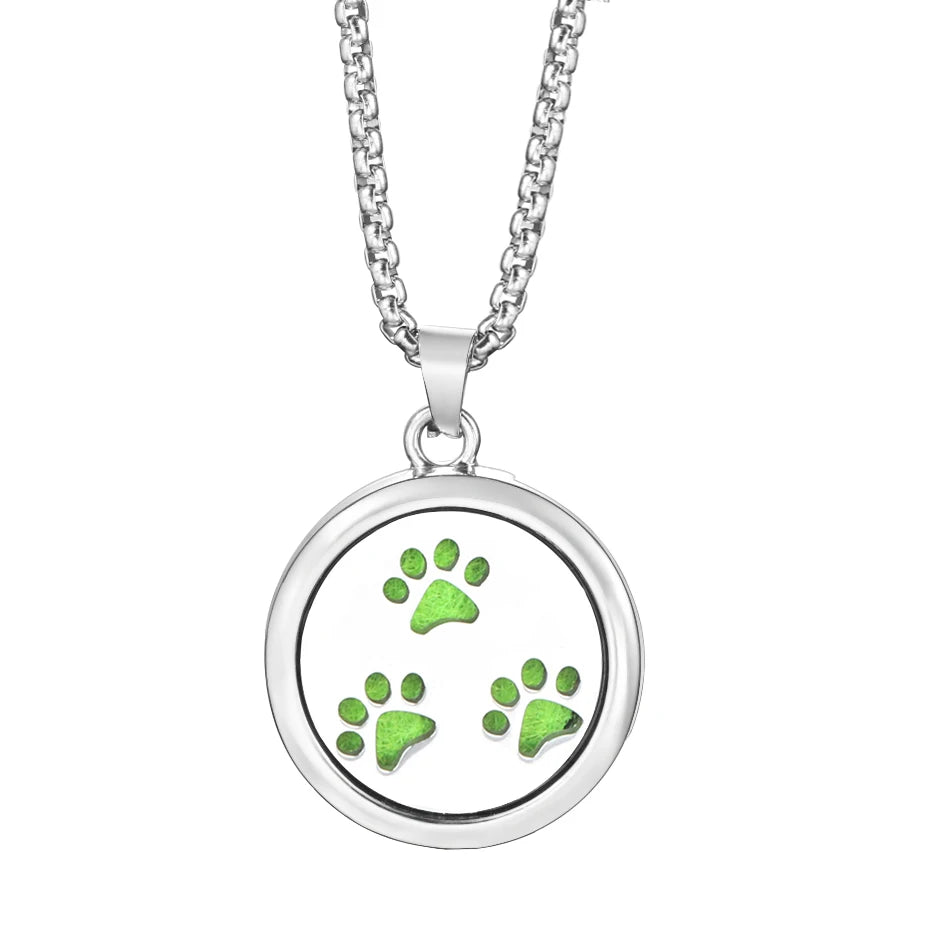 Trendy 20mm Tree of Life Stainless Steel Aromatherapy Lockets Insert Pad Perfume Pendant Necklace Essential Oil Diffuser Jewelry