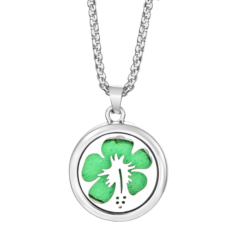 Trendy 20mm Tree of Life Stainless Steel Aromatherapy Lockets Insert Pad Perfume Pendant Necklace Essential Oil Diffuser Jewelry