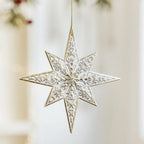 Festive Decor Plastic White Christmas Ornament Snowflake Elk Xmas Baubles Key Christmas Tree Ornament Christmas Celebration