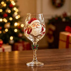 Christmas Snowflake Stemmed Goblet Luxury Art Glassware Winter Holiday Wine Cup Xmas Table Decor Gift Drinking Glasses