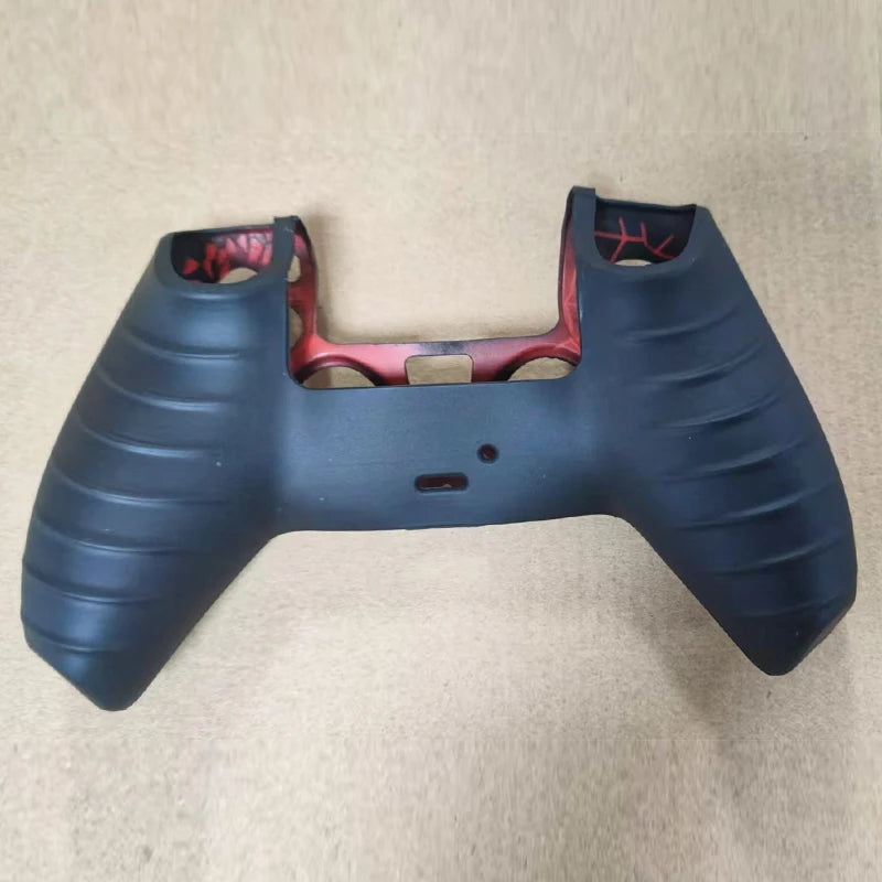 Coque de protection antidérapante en silicone pour manette PS5 avec grips en caoutchouc pour joysticks et autocollant pour pavé tactile pour PS5