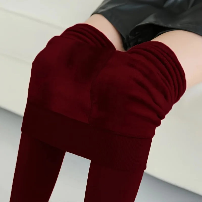 Women New Large Size Pantyhose with Extra Thick Fleece and One-piece Leggings Colored Tight Fitting Pantyhose