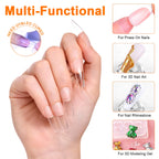 TWOING 8g Clear Solid Nail Tips Gel Long-Lasting Strong Adhesion UV/LED Building Gel pour ongles Home Salon Manucure DIY Design