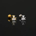 Piercing Hoop Earring for Women Rook Lobe Cartilage Heart Ear Percing Tragus Helix Chain Earring Stainless Steel Jewelry CC149